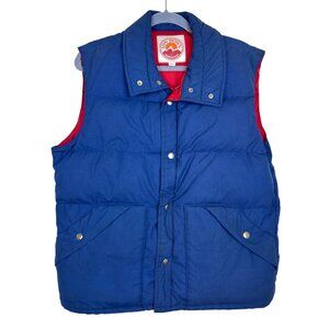 Vtg Sun Down Puffer Vest Men's M Hiking Gorpcore Outdoors Snap Pockets USA Made